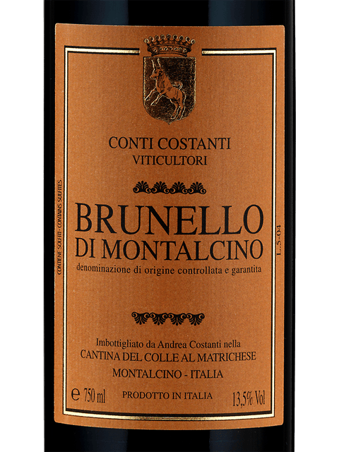 Costanti Brunello Montalcino 2018 bottle