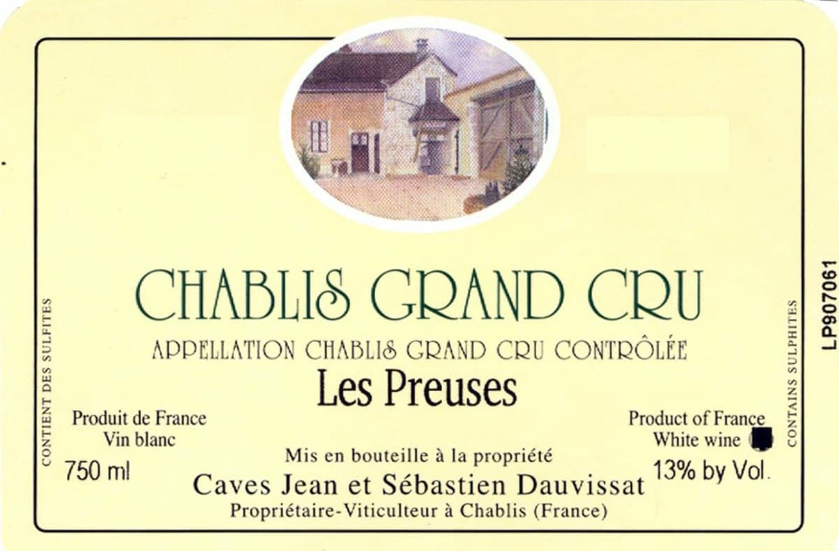 Dauvissat Jean et Sebastien Chablis Preuses 2016