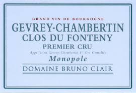 Bruno Clair Gevrey-Chambertin Clos des Fonteny 2022